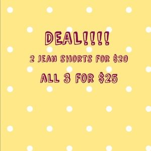 JEAN SHORTS SALE!